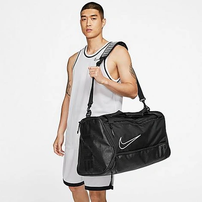 Shop Nike Elite Hoops Basketball Duffel Bag In Black