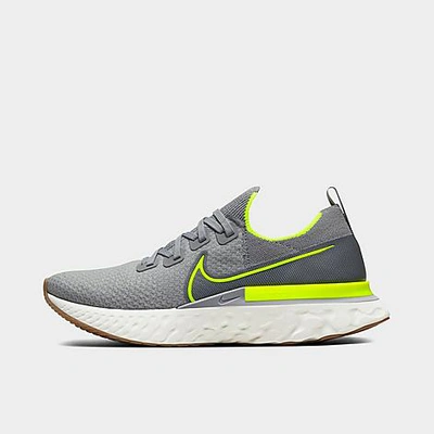 Shop Nike Men's React Infinity Run Flyknit Running Shoes In Grey
