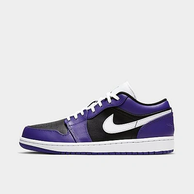 Shop Nike Men's Air Jordan Retro 1 Low Casual Shoes In Purple
