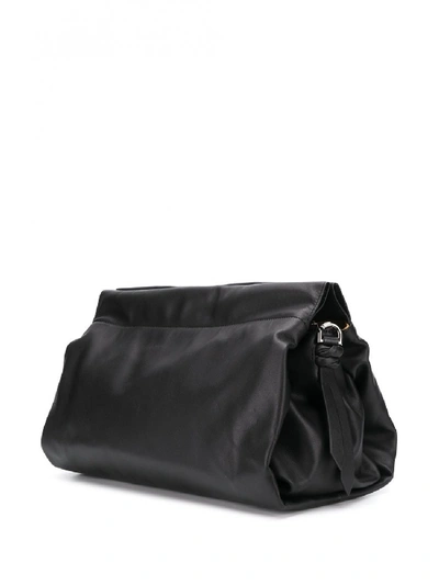 Shop Givenchy Id93 Large Leather Shoulder Bag In Black