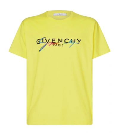 Shop Givenchy Embroidered Rainbow Logo T-shirt
