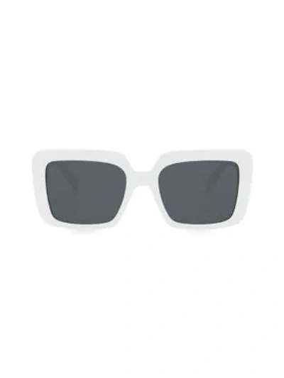 Shop Versace 54mm Square Sunglasses In White