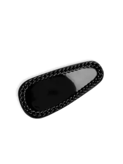 Shop Deborah Pagani Women's Small Patent Leather & Black Chain Hair Clip