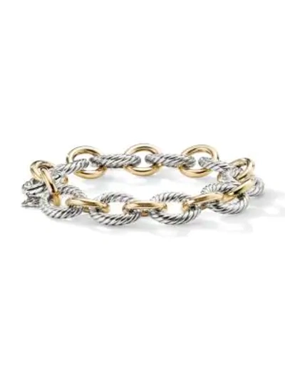 Shop David Yurman Women's Chain Sterling Silver & 18k Yellow Gold Link Bracelet