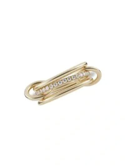 Shop Spinelli Kilcollin Women's Sonny 18k Yellow Gold & Diamond 3-link Ring