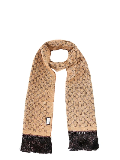 Shop Gucci Scarf In Brown