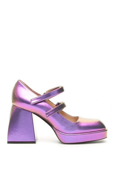 Shop Nodaleto Bulla Babies Pumps In Ultra Violet (purple)