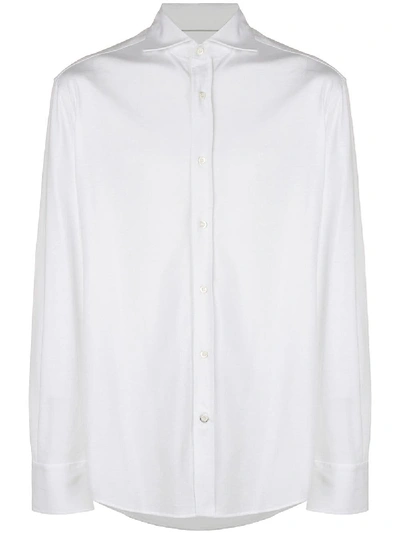 Shop Brunello Cucinelli White Cotton Shirt In Bianco