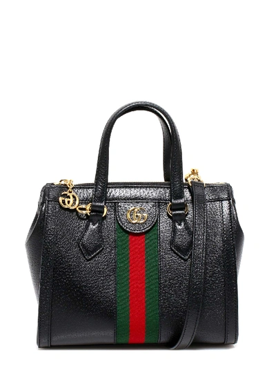 Shop Gucci Tote Ophidia Handbag In Black
