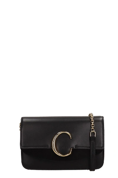 Shop Chloé Black Leather C Bag