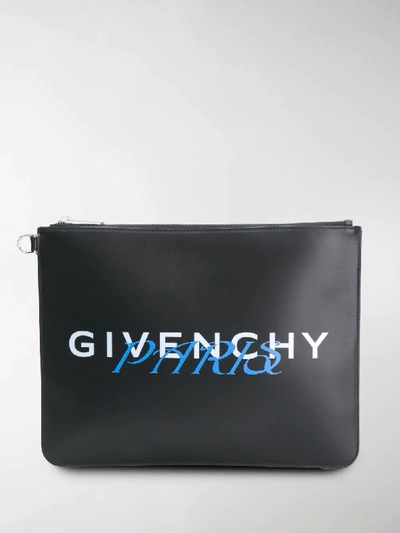 Shop Givenchy Logo-print Clutch In Black