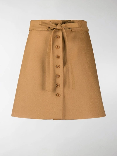 Shop Stella Mccartney Aliana A-line Skirt In Neutrals