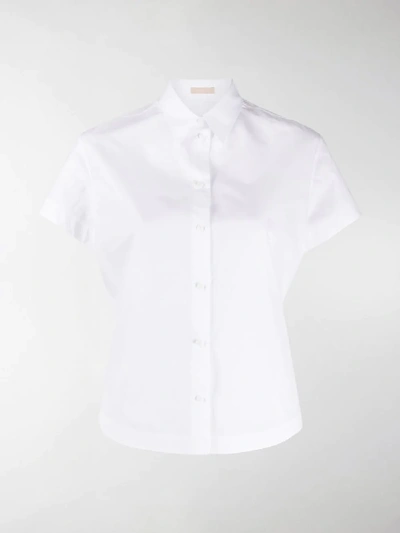 Shop Alaïa Short Sleeve Shirt In White