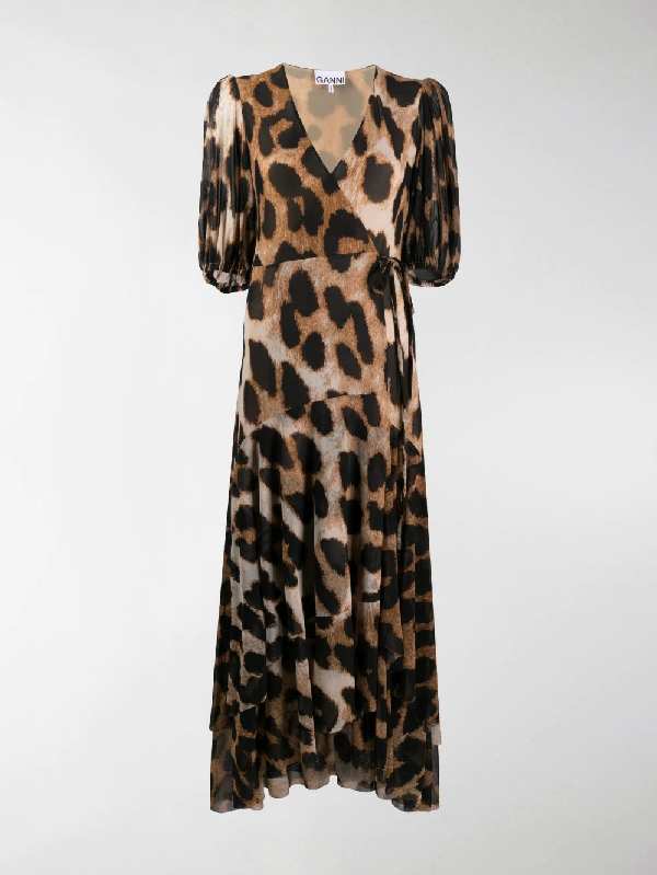 ganni mesh leopard