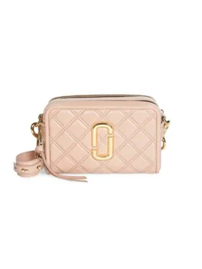 Shop Marc Jacobs The Softshot Quilted Leather Camera Bag In Nude
