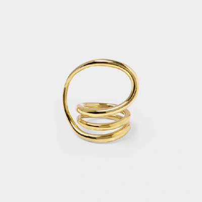 Shop Charlotte Chesnais Round Trip Ring -  - Silver/18k Gold Plated