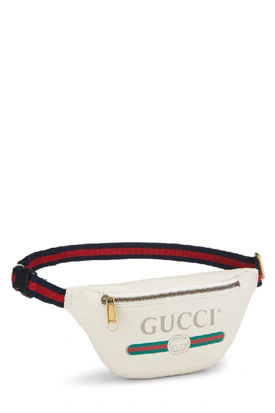 Pre-owned Gucci White Leather Belt Bag Small