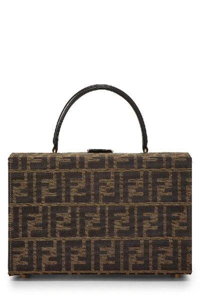 Pre-owned Fendi Brown Zucca Canvas Vanity