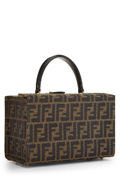 Pre-owned Fendi Brown Zucca Canvas Vanity