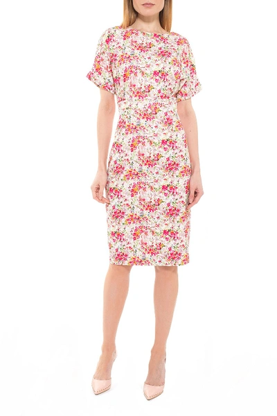 Shop Alexia Admor Dolman Sleeve Sheath Dress In Pink Watercolor