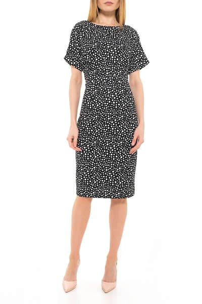 Shop Alexia Admor Dolman Sleeve Sheath Dress In Black/white Polkadot