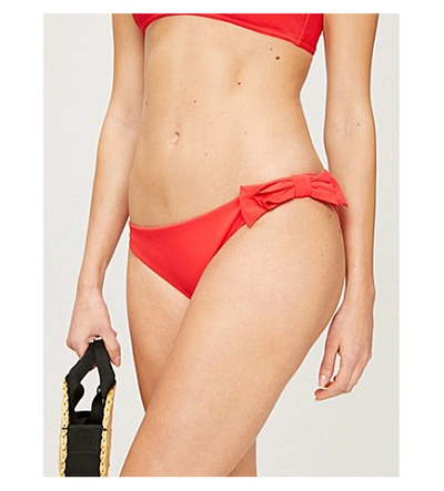 Shop Zimmermann Zinnia One-shoulder Bikini In Scarlet