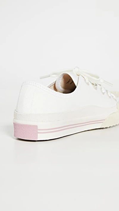 Shop Acne Studios Logo Patch Sneakers In Ivory White