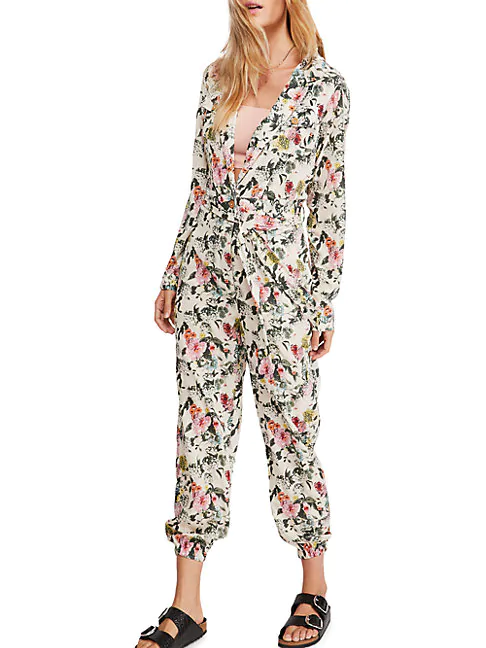 free people floral jumpsuit