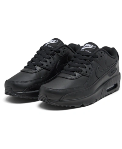 Shop Nike Big Kids Air Max 90 Casual Sneakers From Finish Line In Black/black