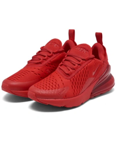 Shop Nike Big Kids Air Max 270 Casual Sneakers From Finish Line In Unvred/unvred