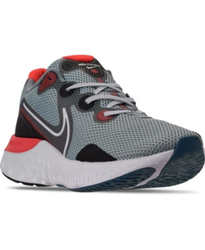 Shop Nike Men's Renew Run Running Sneakers From Finish Line In Gray