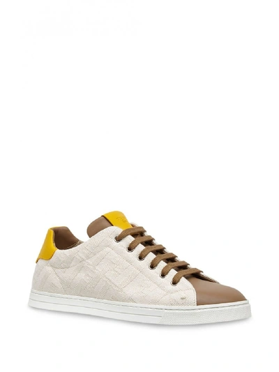 Shop Fendi Sneaker Low In Beige