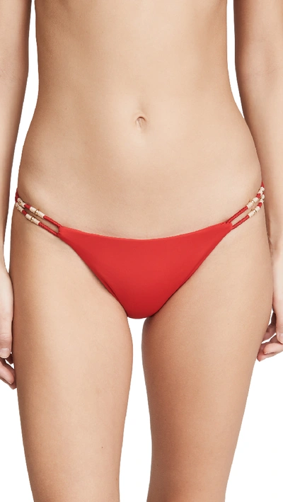 Shop Vix Swimwear Laura Bikini Bottoms In Red Pepper