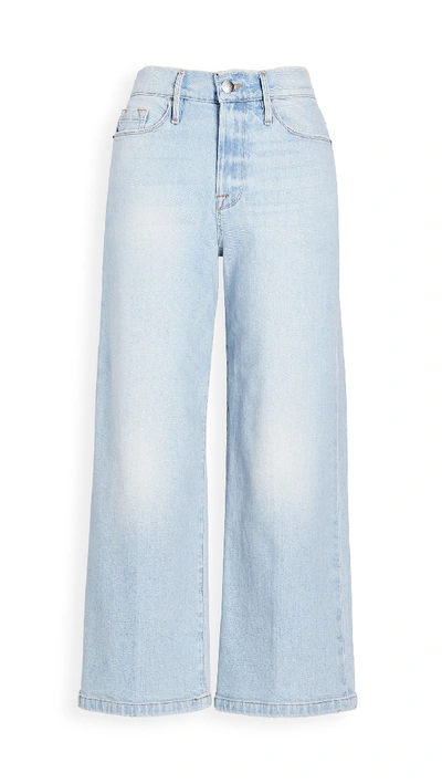 Shop Frame Ali Wide Crop Jeans In Redondo