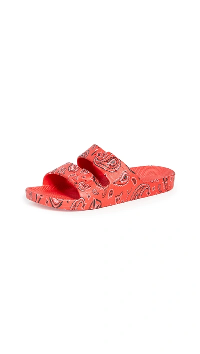 Shop Freedom Moses Moses Two Band Slides In Sandro