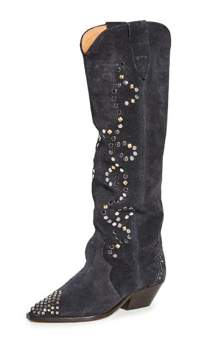 Shop Isabel Marant Denvee Boots In Faded Black