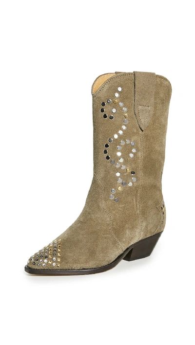 Shop Isabel Marant Duerto Boots In Taupe