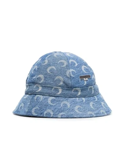 Shop Marine Serre Moon Bucket Hat In Blue