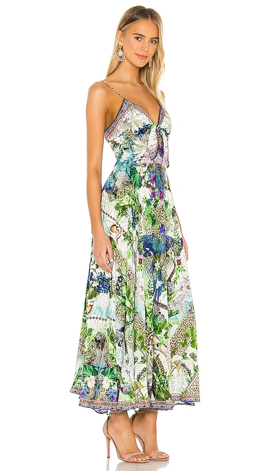 Shop Camilla Tie Front Long Dress In Moon Garden
