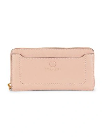 Shop Marc Jacobs Empire City Leather Continental Wallet In Ballet