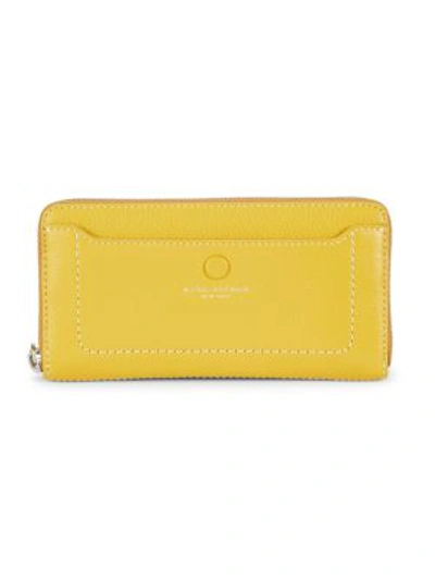 Shop Marc Jacobs Empire City Leather Continental Wallet In Golden