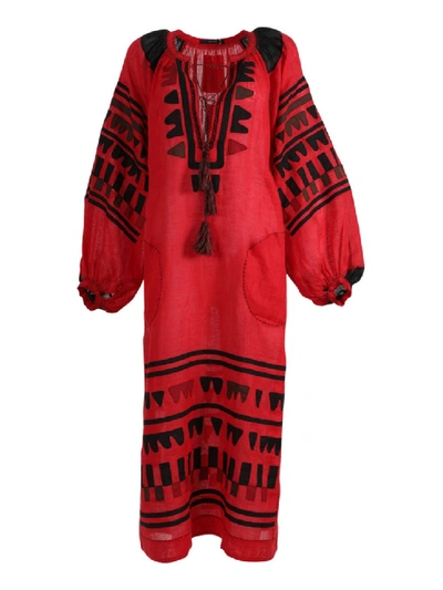 Shop Vita Kin Black And Red Fiji Midi Dress