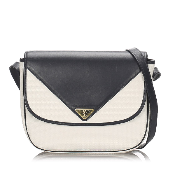 Ysl Leather Crossbody Bag In Grey ModeSens