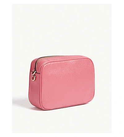 Shop Michael Michael Kors Jet Set Leather Camera Bag In Rose Pink