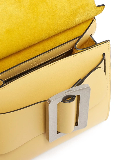 Shop Boyy 'karl 24' Small Buckled Leather Satchel In Yellow