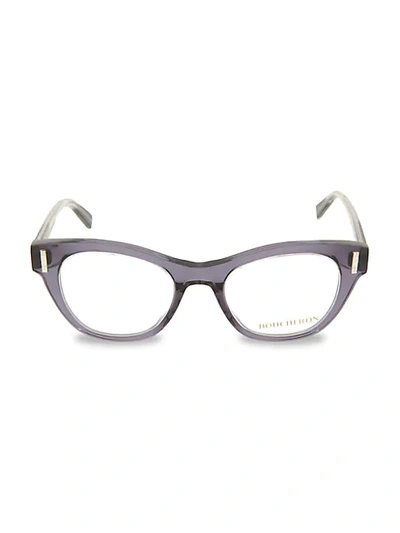 Shop Boucheron 49mm Square Optical Glasses In Purple