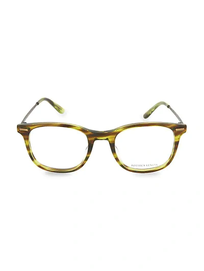 Shop Bottega Veneta 50mm Square Optical Glasses In Yellow