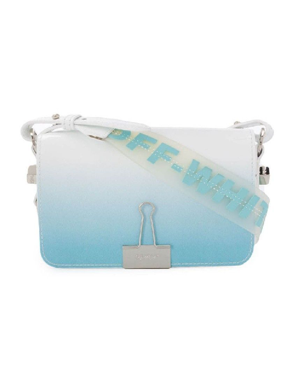 Off-white Blue Degrade Mini Flap Cross-body Bag | ModeSens