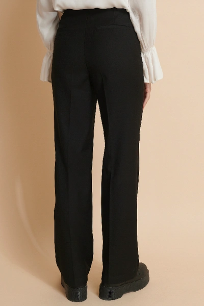 Shop Misslisibell X Na-kd Wide Leg Suit Pants Black