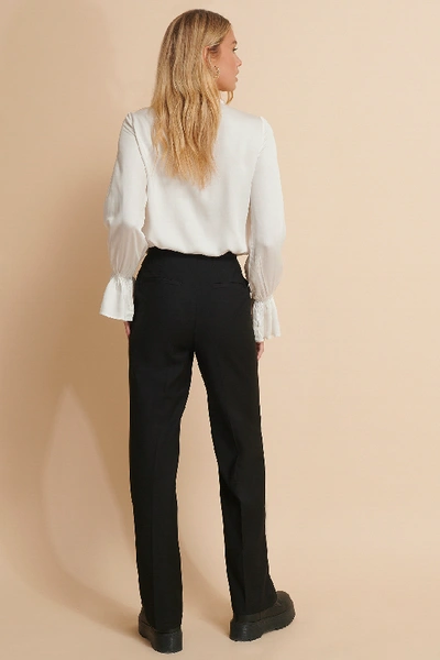 Shop Misslisibell X Na-kd Wide Leg Suit Pants Black